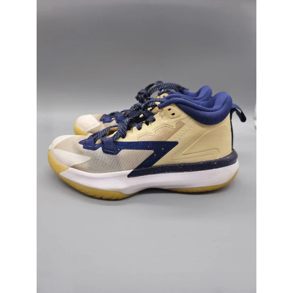 Nike Jordan Zion 1 Pelicans edition Size 6.5Y Youth Beige Blue Shoes Sneakers